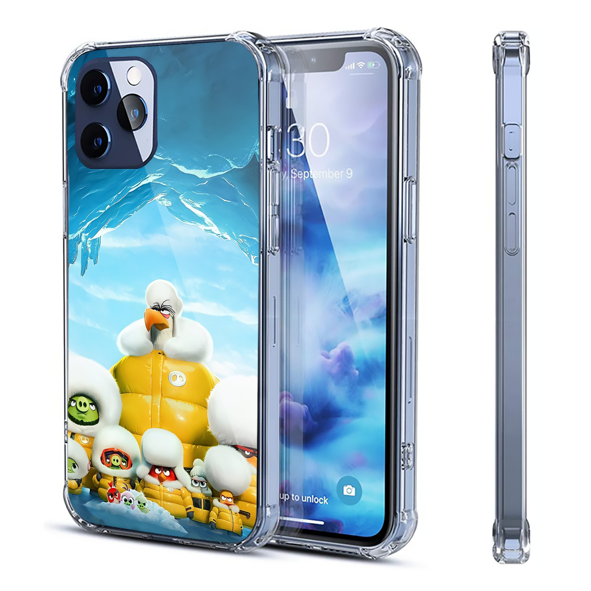 （画像用） Angry Birds アングリーバード 【iPhone 12シリーズ対応】透明スマホケース（クリアソフトケース）